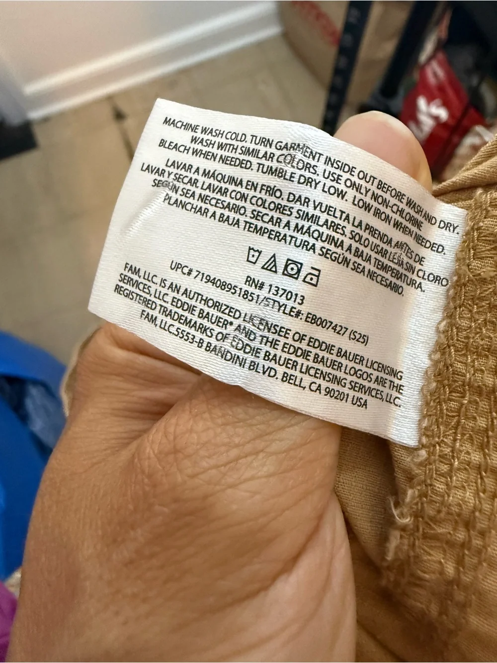 Eddie Bauer Ripstop Tech Tan Pull On Shorts